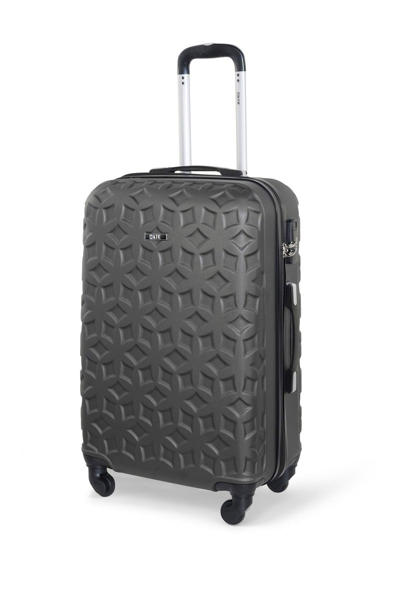KTMC ABS Luggage 28 inches Checked Suitcases, KTMC-9191 Dark Grey - Image 1