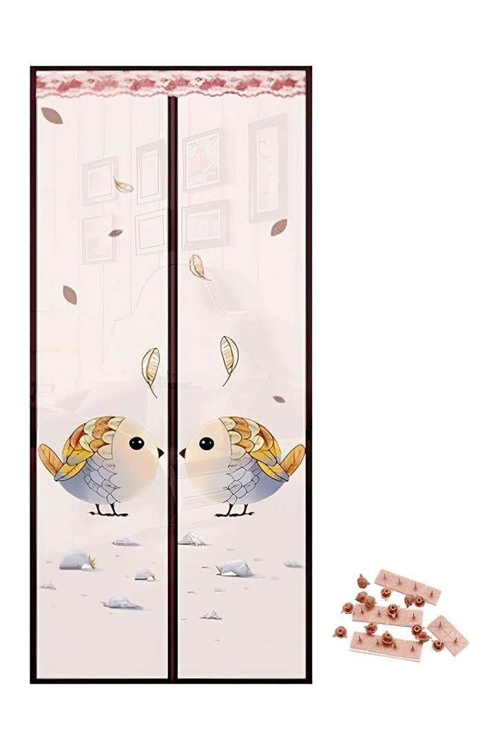 Door Mesh Screen with Magnet, Fly Hanging Temporary Magic Patio Heavy Duty Front Back Screen Magnetic Closure, Portable French Net for Door to Keep Bugs Out Doorway Curtain 35x83 in - Image 1