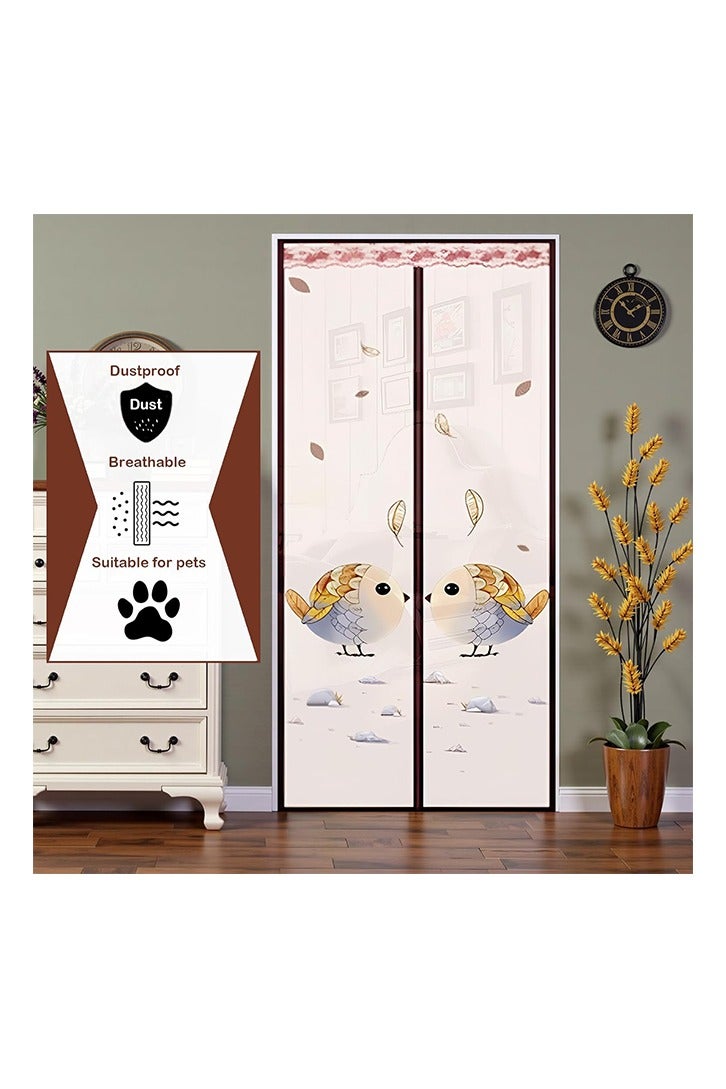 Door Mesh Screen with Magnet, Fly Hanging Temporary Magic Patio Heavy Duty Front Back Screen Magnetic Closure, Portable French Net for Door to Keep Bugs Out Doorway Curtain 35x83 in - Image 4