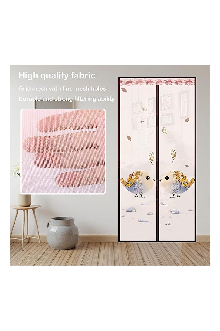 Door Mesh Screen with Magnet, Fly Hanging Temporary Magic Patio Heavy Duty Front Back Screen Magnetic Closure, Portable French Net for Door to Keep Bugs Out Doorway Curtain 35x83 in - Image 5