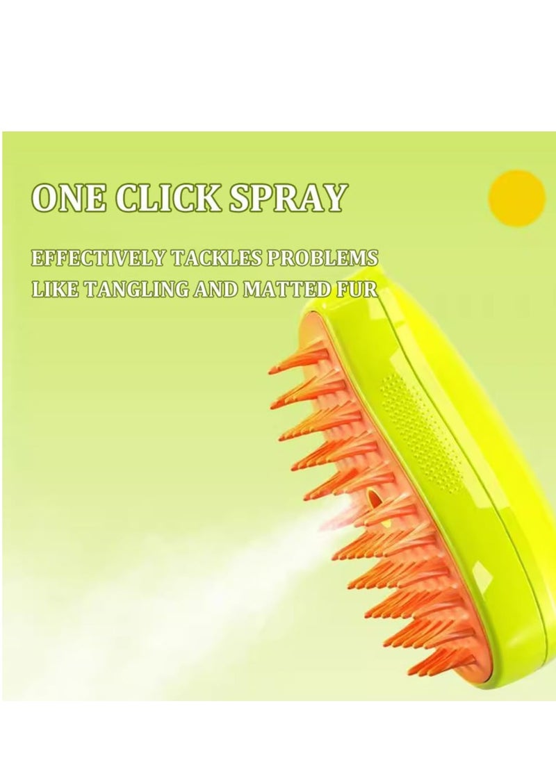general Cat Brush  3 In1 Cat Steamy Brush Self Cleaning Steam Cat Brush, Cat Steamer Brush for Massage Cat Hair Brush for Removing Tangled and Loosse Hair Eliminate Flying Hair (green) - Image 2