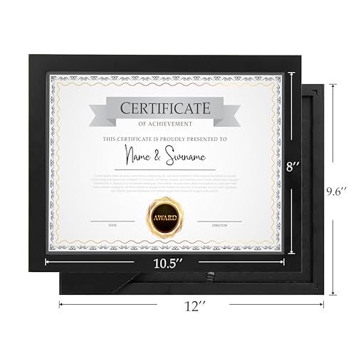 Beyond Your Thoughts 8.5"X11" Real Wood + Real Glass (Hang/Stand) Black Picture Photo Frame for Wall Top-Mounting Hardware Included(1 Pack) - Image 2