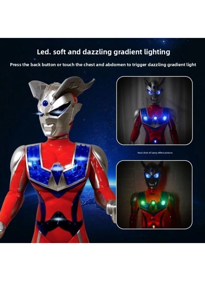 Generic - Oversized Light Charging Ultraman Toy Cello Degas Story Music Toy Boy Children's Gift Box-Color:110cm [sero] Charging + Sword + Transformer + Mask + Gift Pack - Image 1