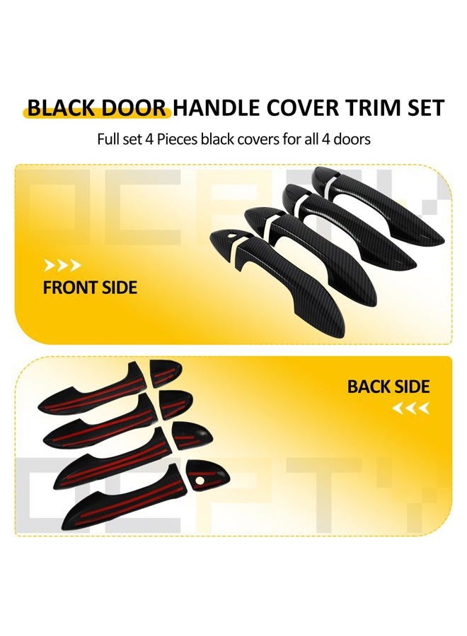 OCPTY 4PCS Door Handle Covers for 2014-2018 for Toyota Corolla Exterior Driver Side & Passenger Side Car Door Handle Covers Trim Kit Black - Image 2