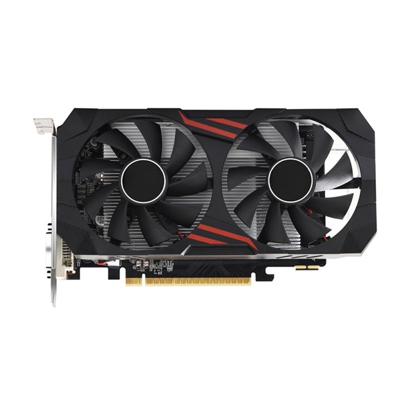 JINGSHA Graphics Card 4GB GDDR5 128bit Dual Fans - Smoother Gaming Experience Video Card with DP HD DVI for Office Gaming Design - Image 1