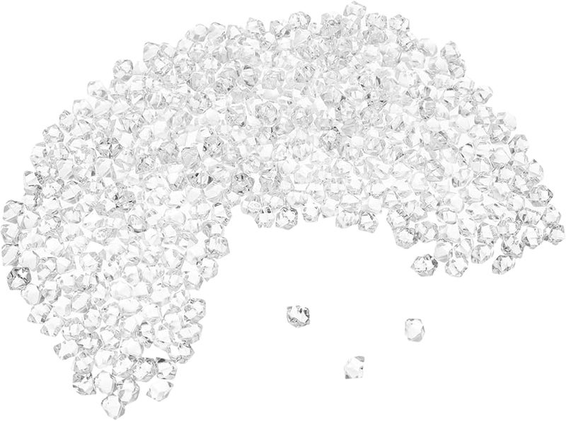 Cabilock 400 Pcs Fake Plastic Rocks Decorative Ice Cubes For Wedding Party Table Scatter Photography - Image 1