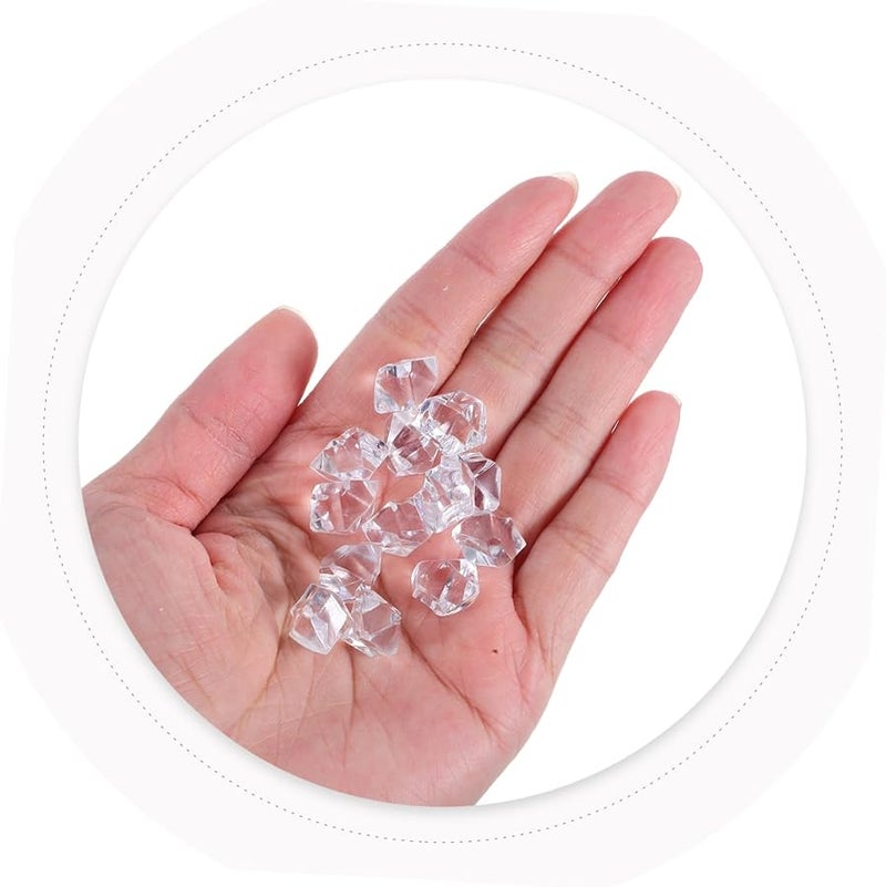 Cabilock 400 Pcs Fake Plastic Rocks Decorative Ice Cubes For Wedding Party Table Scatter Photography - Image 5