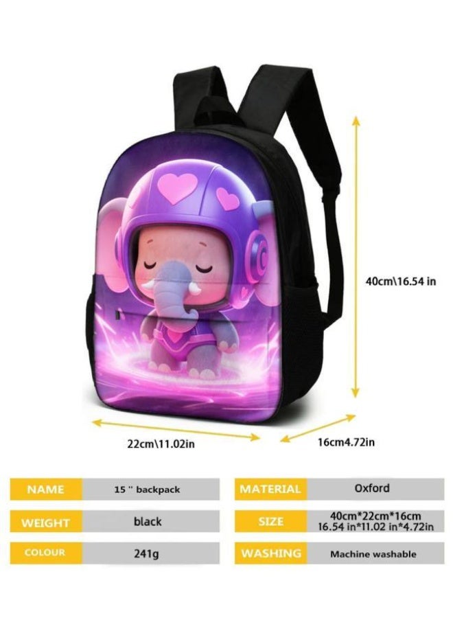 Bright Li Fire Unlock the new fashion of childish fun! Three-piece set of bags, cartoon elements for children and teenagers (students, children, friends' outings, mountain climbing, schooling, etc. can be used) - 4 - Image 5