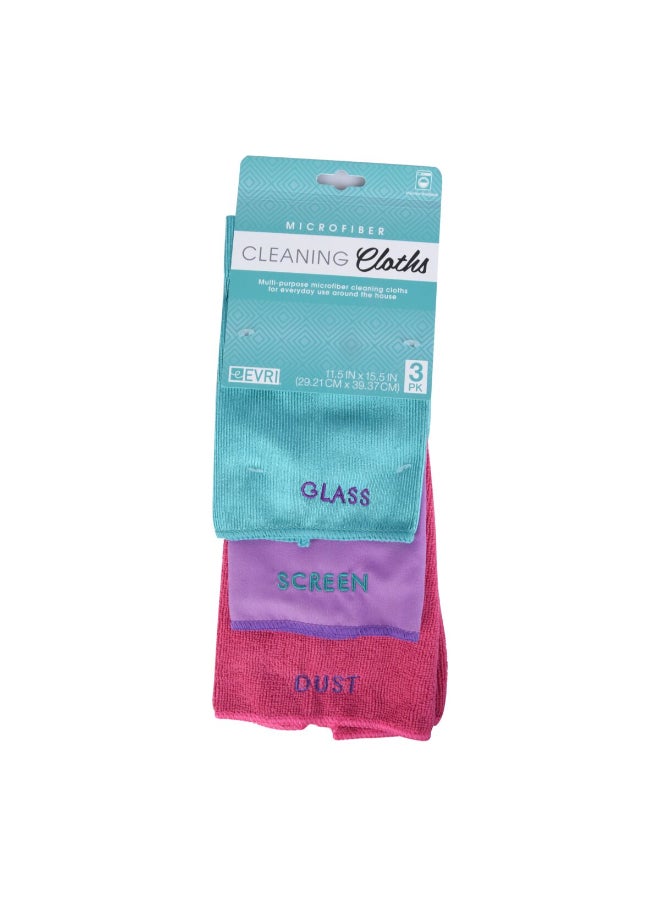 إيفريهولدر SC-MFC-3PK قماش للتنظيف متعدد الأغراض مايكروفايبر 3 قطع ألوان متعددة 11.5 × 15.5 بوصة - Image 2