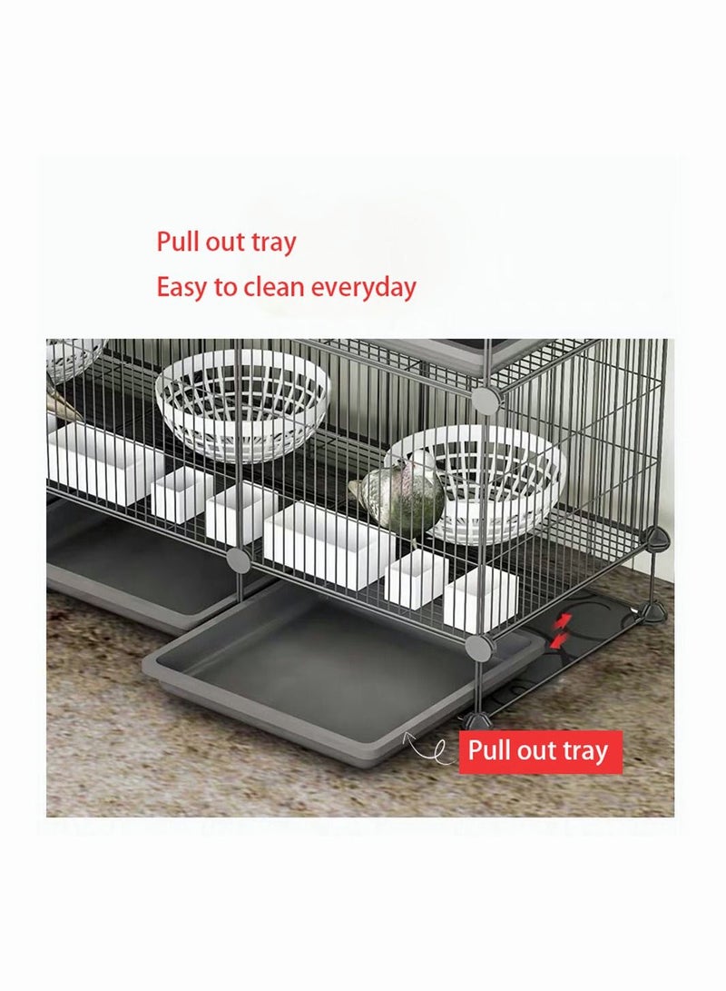 Generic Adjustable Pet Cage Bird Cage Parrot Cage Large DIY Square Cage Pet Supplies  - Image 4