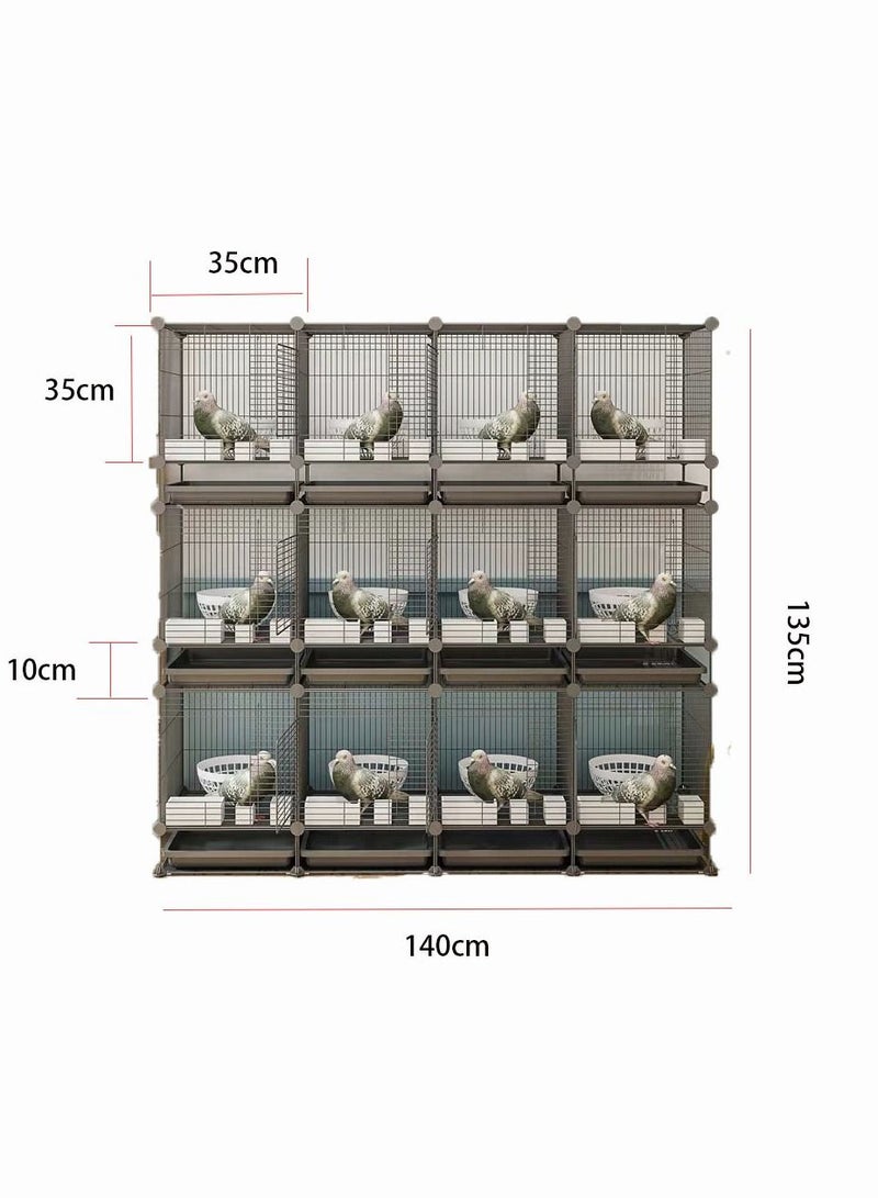 Generic Adjustable Pet Cage Bird Cage Parrot Cage Large DIY Square Cage Pet Supplies  - Image 2