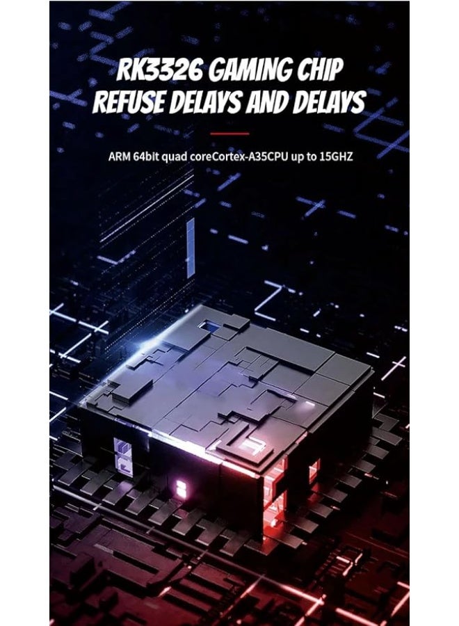 Wheels R36S Retro Handheld Gaming Console 64GB.3.5-Inch IPS Screen, Linux Emulator System, Portable Classic Game Console with Dual Joystick & Save Support IPS (Black) - Image 4