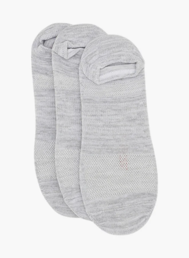 Stripes No Show Socks - Set of 3