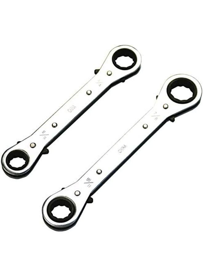Apollo 5 Piece Metric Steel Ratcheting Wrench Set Includes 5 Ratcheting Wrenches In Quick Release Case For Trunk Garage And On The Road Dt1213  - Image 3