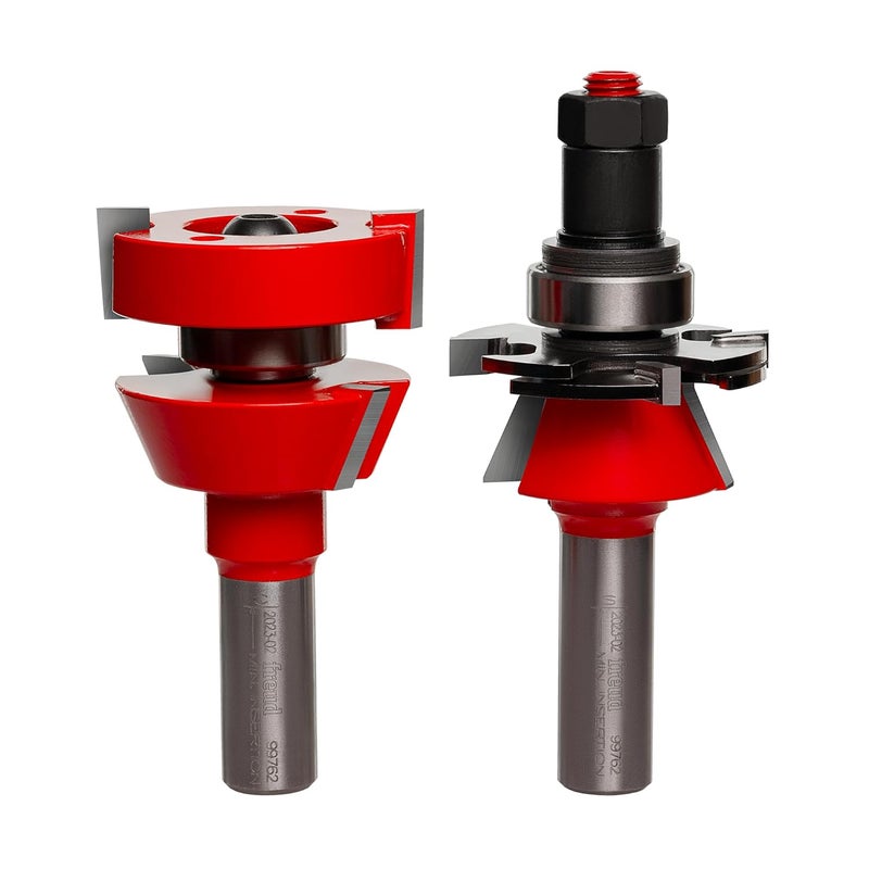 freud Premier Adjustable Rail & Stile Bit - Ideal for Doors, Windows, Veneered Plywood, Hardwoods & Softwoods - 1-11/16" Diameter, 1/2" Shank - 99-762 - Image 1