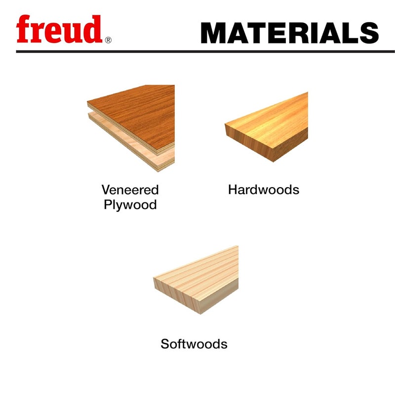 freud Premier Adjustable Rail & Stile Bit - Ideal for Doors, Windows, Veneered Plywood, Hardwoods & Softwoods - 1-11/16" Diameter, 1/2" Shank - 99-762 - Image 3