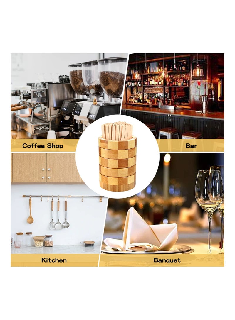101 Pcs Coffee Stirrers Holder Set, 1 Pcs Stirrers Holder, 100 Pcs Disposable Coffee Stir Sticks, for Coffee/Milk/Cocktail/Tea/Drinks Stirrer, Straw Holder, Coffee Bar, Home, Kitchen Supplies  - Image 4