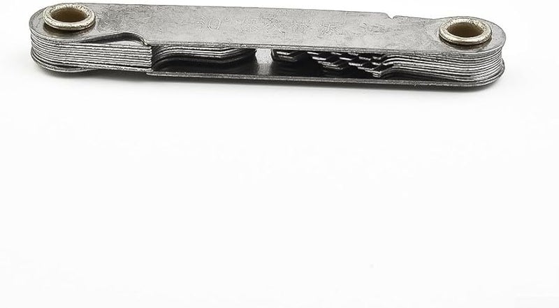 أداة قياس درجة الخيط الفولاذية مع مفتاح دوار لقياس الخيوط اللولبية بالبوصة والمترية 0 5 7 0 النظام المتري 60 درجة 20 قطعة - Image 5