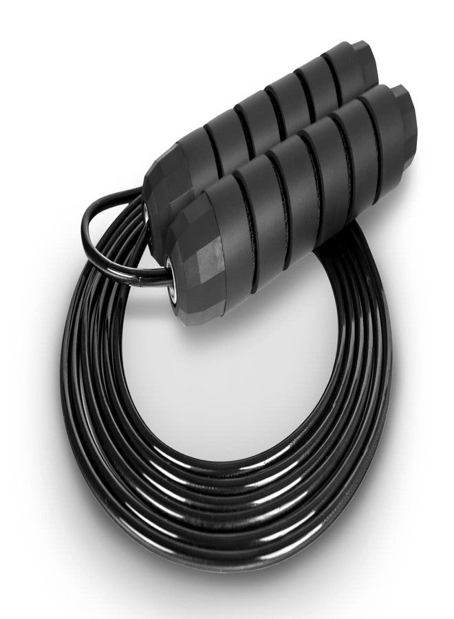 ProsourceFit Speed Jump Rope up to 8 Foot Adjustable Length for Men and Women, Foam Handles, Ultra Light Rope for Crossfit, Boxing, Jumping Exercises and Cardio Workout, Black - Image 2