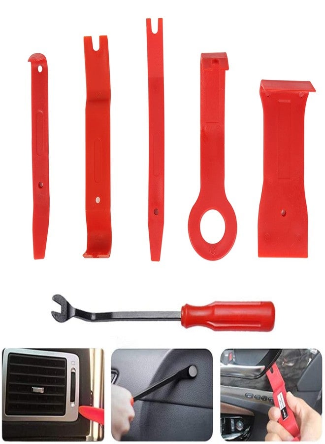 OTUAYAUTO 6 PCS Auto Trim Removal Tool Set - Car Panel Removal Tools Kit for Car Audio Dash Door Panel - Image 1