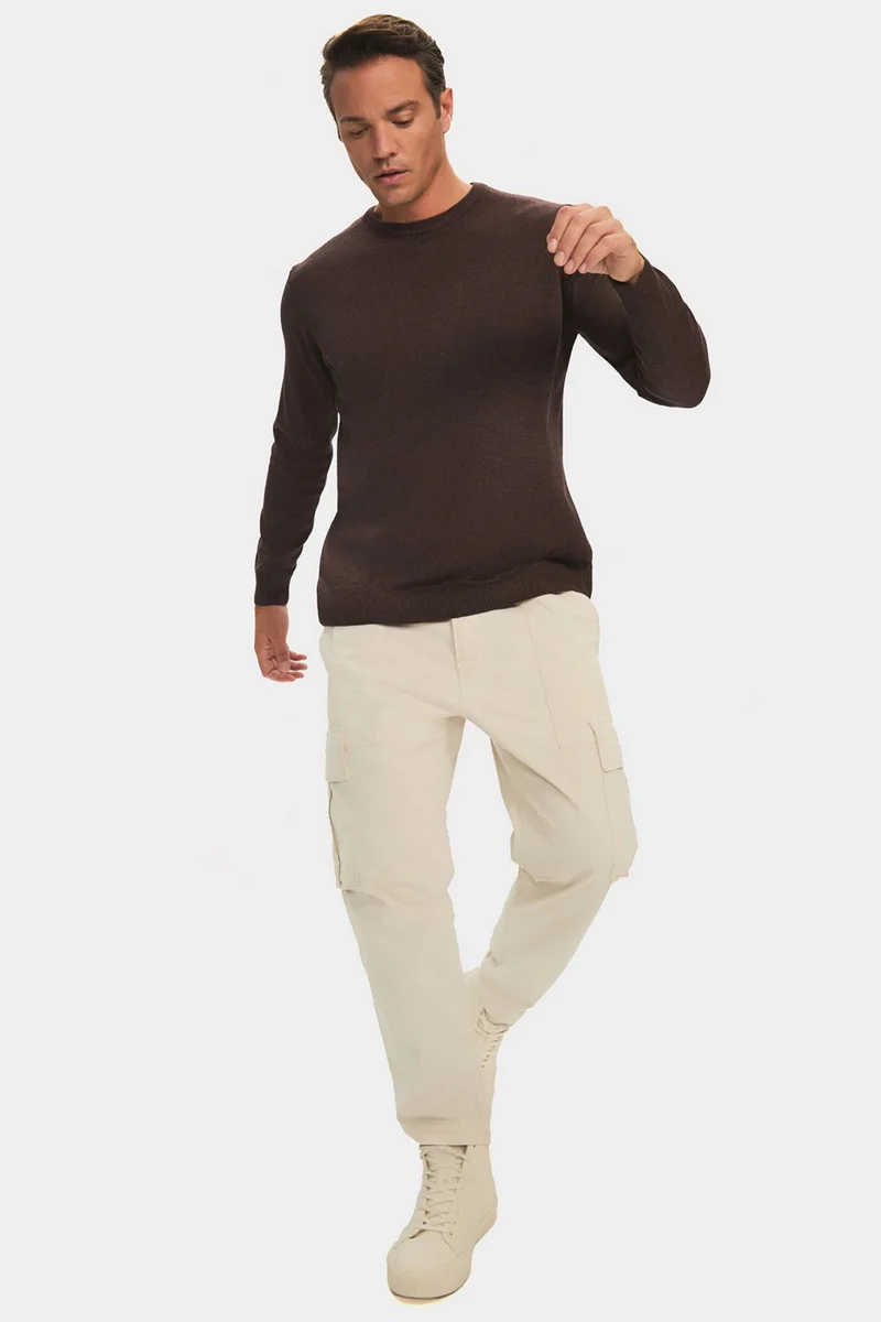 JUNE Men's Regular Fit Crew Neck Knitwear Sweater