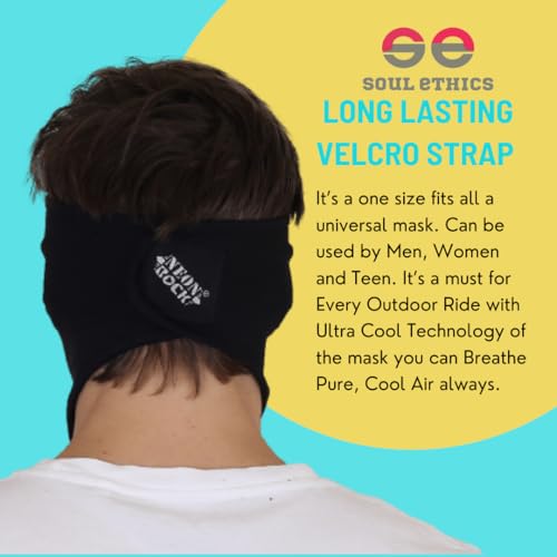 SOUL eTHICS SOULETHICS Breathable Pure Cotton Summer Full Face Cover for Biker, Face Protection Mask, Summer Face Cover, Winter, Dust Protection Mask, Helmet Cover for Bikers (Plain Black and Monster Print Mask) - Image 2