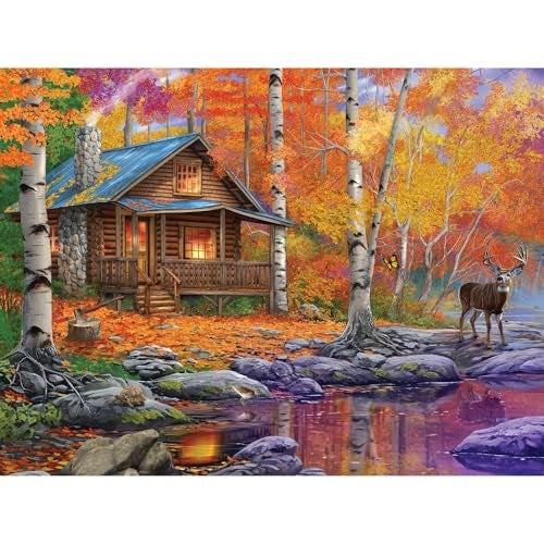 Bits and Pieces 300 Piece Jigsaw Puzzle for Adults 18 x 24 Off The Grid 300 pc Large Piece Fall Autumn Jigsaw by Bigelow Illustrations - Image 5