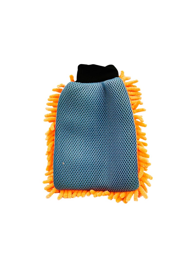 KENT - Microfiber Wash and Dry Pack 2in1 Noodle Wash Mitt 2 Pcs Car Wash Kit Microfiber Towel/Glove Mitt - KENT - YELLOW and ORANGE - Image 1