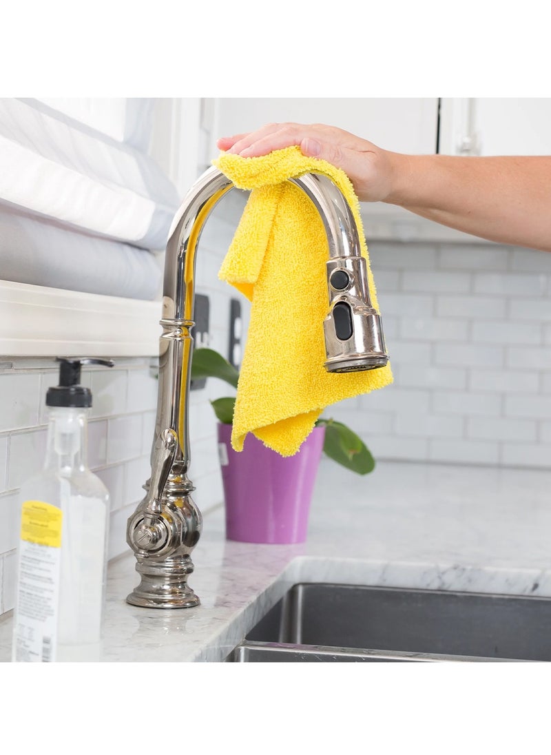 KENT - Microfiber Wash and Dry Pack 2in1 Noodle Wash Mitt 2 Pcs Car Wash Kit Microfiber Towel/Glove Mitt - KENT - YELLOW and ORANGE - Image 1