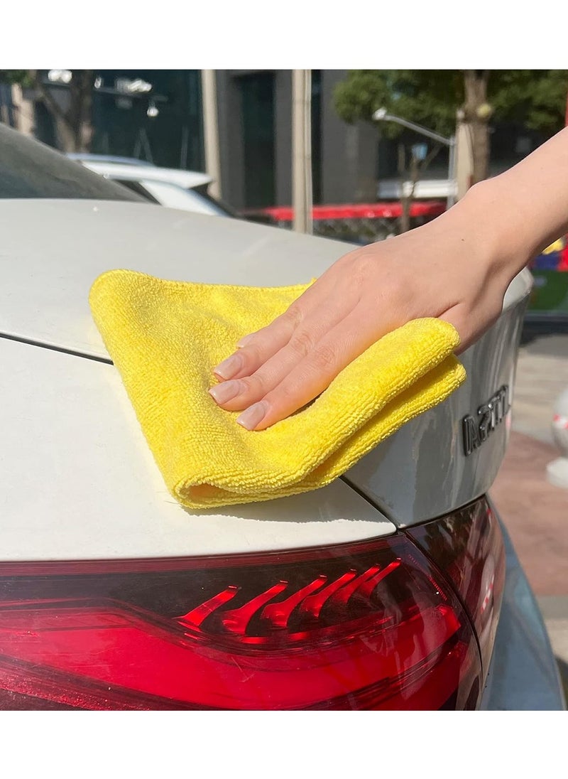KENT - Microfiber Wash and Dry Pack 2in1 Noodle Wash Mitt 2 Pcs Car Wash Kit Microfiber Towel/Glove Mitt - KENT - YELLOW and ORANGE - Image 1