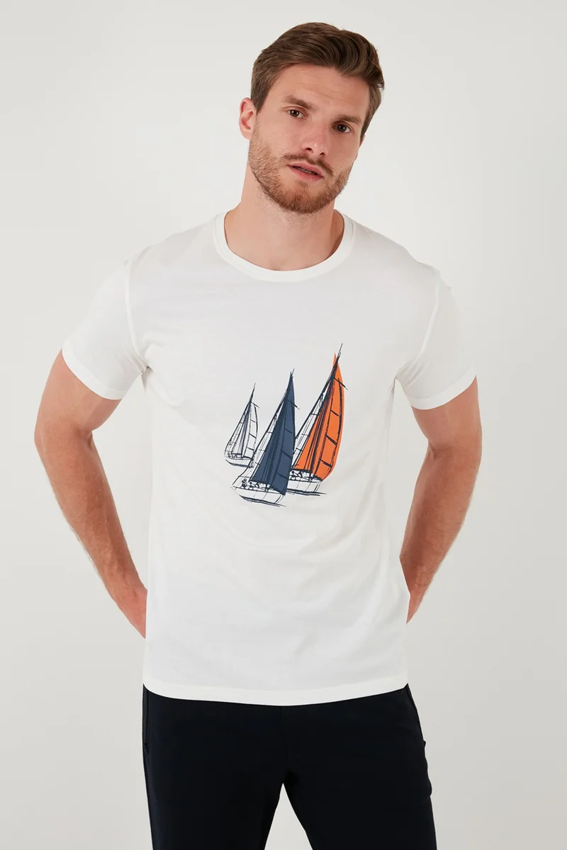 Buratti Cotton Slim Fit Crew Neck T Shirt Men's T Shirt 646R7810