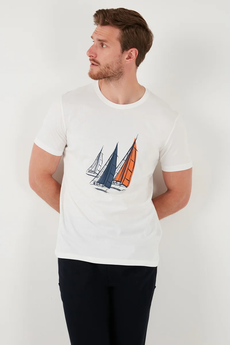 Buratti Cotton Slim Fit Crew Neck T Shirt Men's T Shirt 646R7810