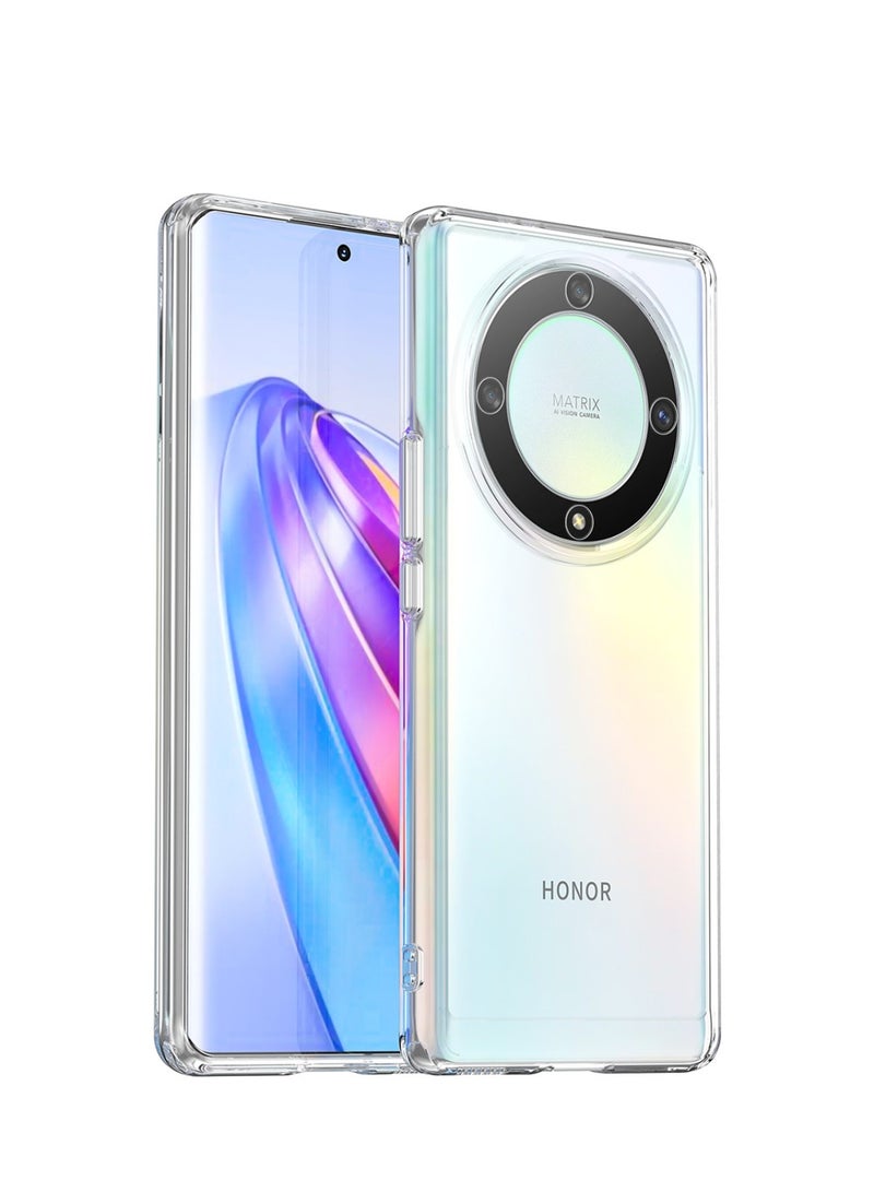 Techie Honor X9a TPU Soft Corner Ultra Slim Clear Case Shockproof Anti Fingerprint Transparent Protective Back Cover  - Image 1