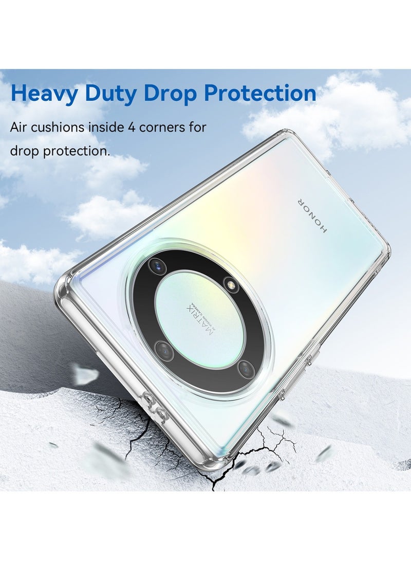 Techie Honor X9a TPU Soft Corner Ultra Slim Clear Case Shockproof Anti Fingerprint Transparent Protective Back Cover  - Image 4