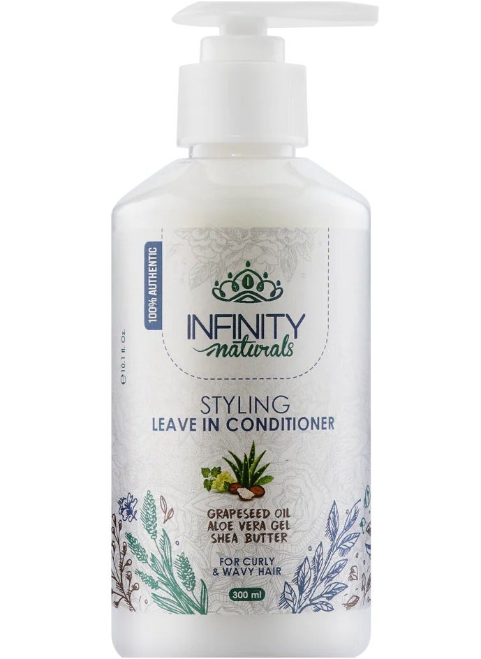Infinty Infinity Naturals Hair Styling Leave Conditioner With Grapeseed Oil Aloe Gel Shea Butter 300 Ml 