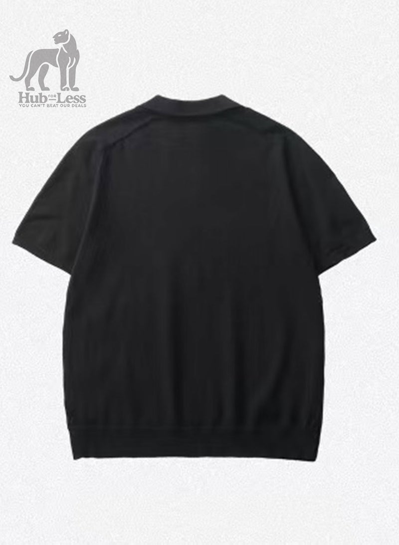 Hub For Less Men's knitted polo tshirt - Image 1
