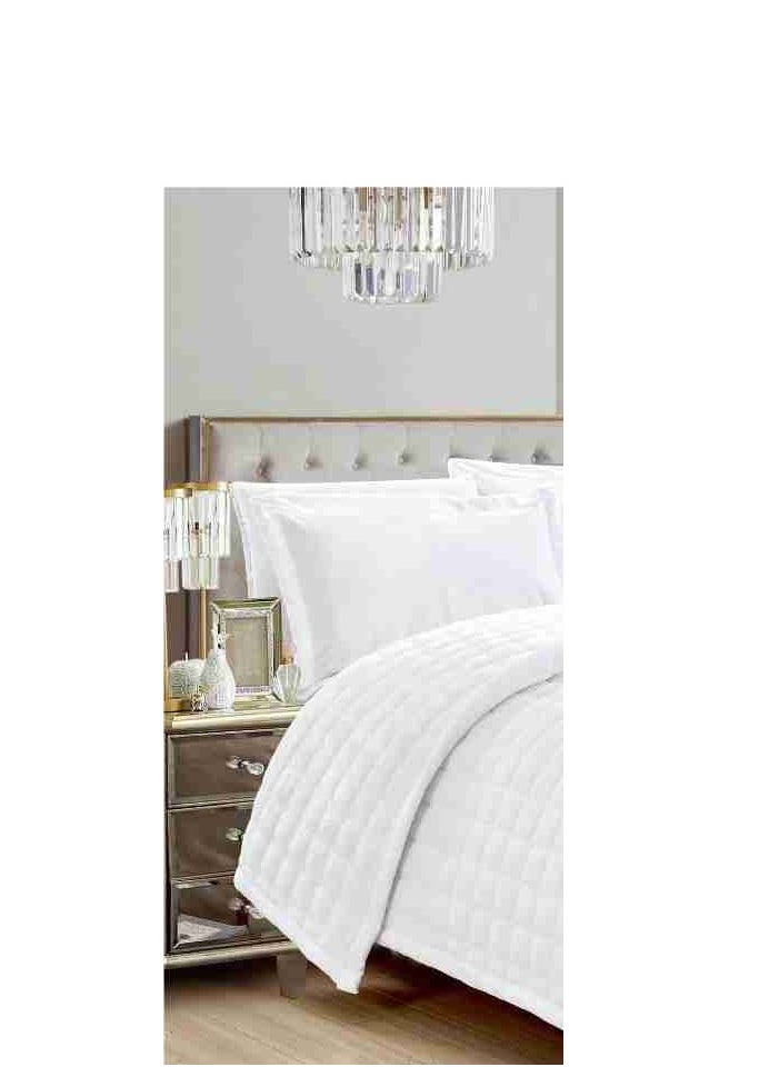 MARK 6 Pieces Soft Winter Plain Compressed Double Bed Sheet Quilt Size 240x220 cm  - Image 2