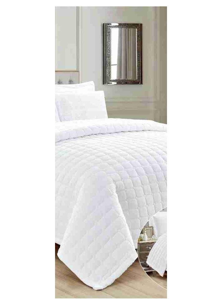 MARK 6 Pieces Soft Winter Plain Compressed Double Bed Sheet Quilt Size 240x220 cm  - Image 3