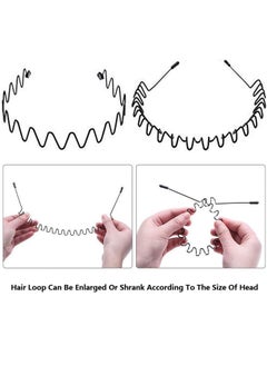 GUSGU 8 قطعة من نوع المعدن حزام الشعر للرجال والنساء الشعر العالمي حزام متموج الربيع حزام الشعر غير زلة المعادن حزام الشعر للرجال والنساء الرياضة أزياء الشعر الأسود  - Image 5