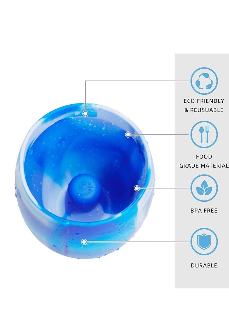 KASTWAVE - Rapid Cooling Ice Cup, Long-Lasting Refrigeration Ice Cups Can Be Reused to Clip into Ice Silicone Slush Ice Cups DIY Ice and Snow Fun Fast Cooling Water Cups Summer Ice Cold Gift (Sea Blue) - Image 1