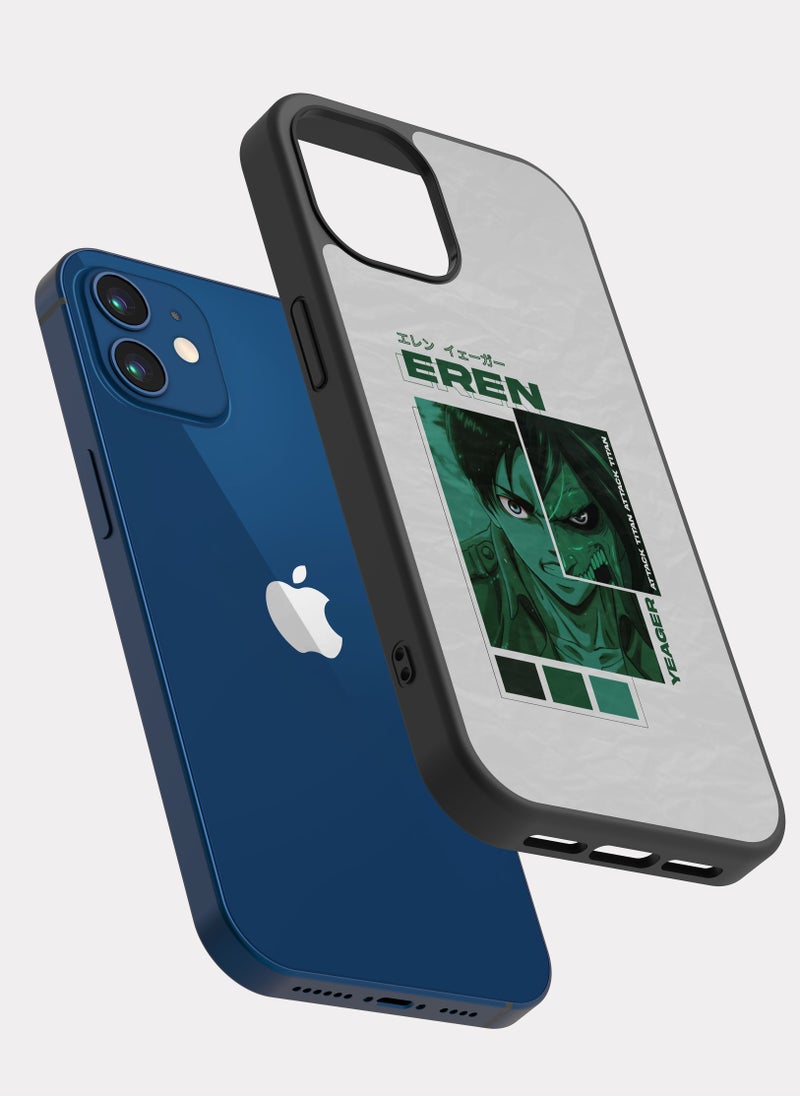 بكسلات كفر ايفون 12 هجوم العمالقة ايرين ييغر ابيض - Image 2