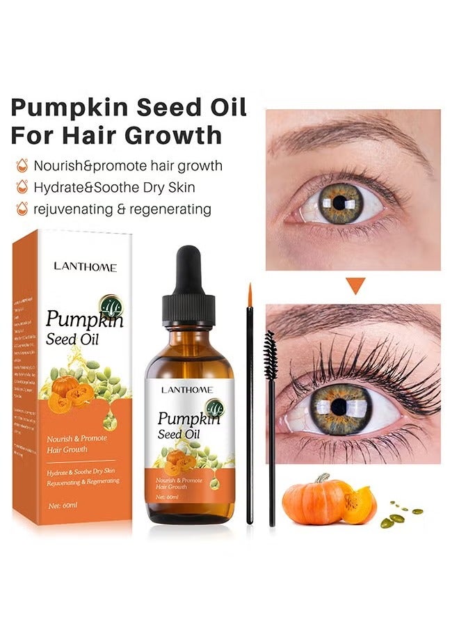 Lanthome Pumpkin Seed Oil - Promote Hair and Eyelashes Growth, Soothe Dry Skin Pumpkin Seed Oil 60ml - Image 1