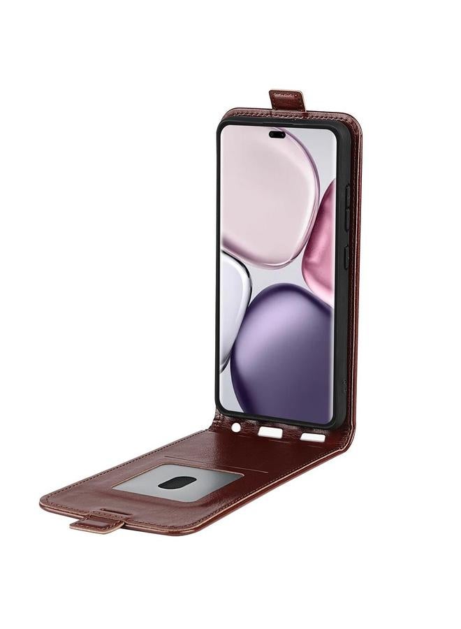 زبون جراب هاتف Honor X9c R64 من الجلد بتصميم عمودي واحد - Image 4