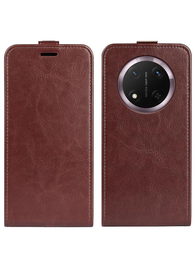 زبون جراب هاتف Honor X9c R64 من الجلد بتصميم عمودي واحد - Image 1