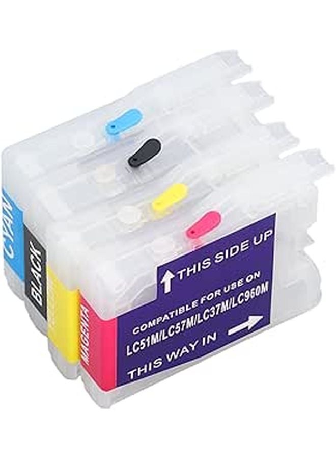 Compatible Ink Cartridge LC51 LC57 LC37 LC960 4 Colors Black Blue Magenta Yellow for DCP 135C 150C 153C Printers - Image 1