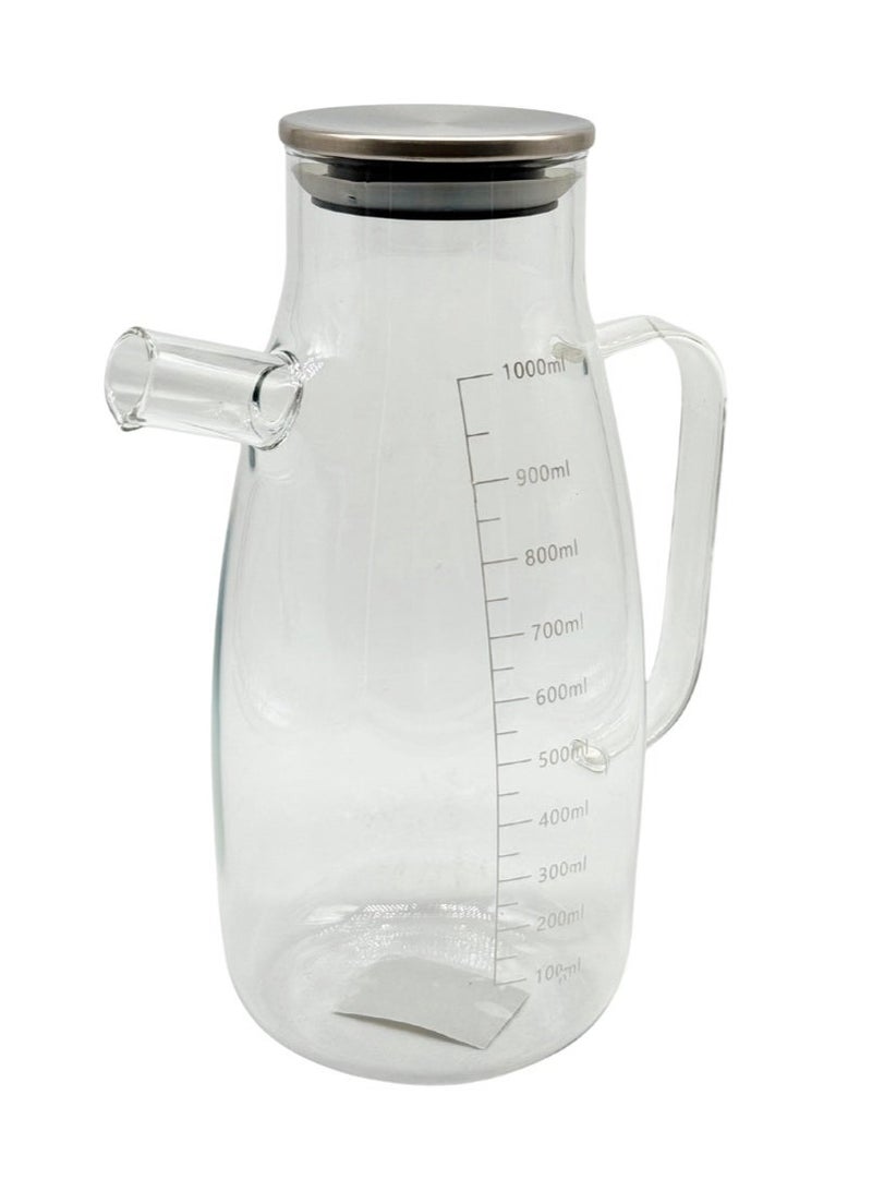 القناص مزيتة زجاج 1لتر بغطاء محكم من الاستيل والسيليكون - Image 5