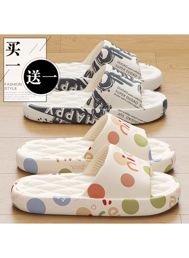 Slippers For Women  New Style Indoor Home Bathroom Couple Pair Silent Non-slip Soft-soled Slippers For Men