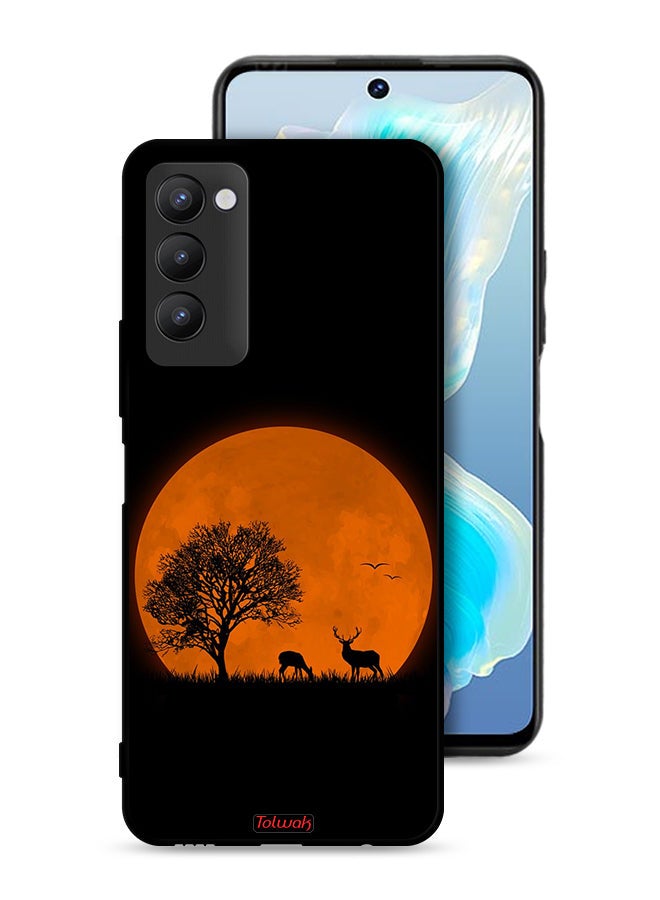 Tolwak Tecno Camon 18 Protective Case Cover Evening Moon Art - Image 1