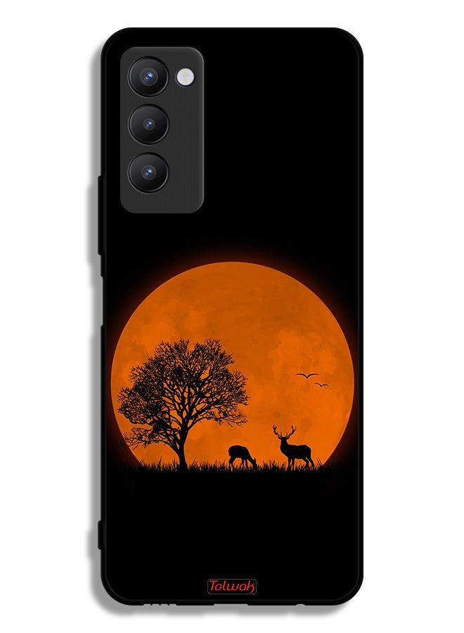 Tolwak Tecno Camon 18 Protective Case Cover Evening Moon Art - Image 2