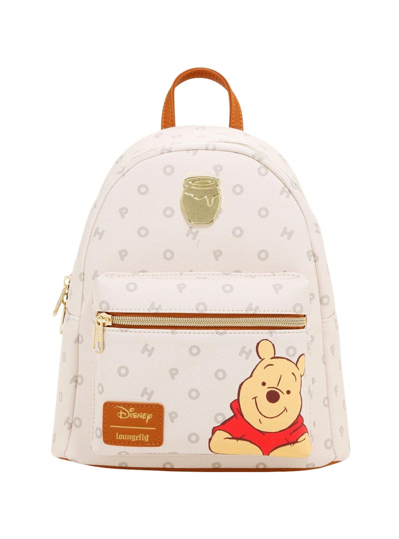 Hot Topic Loungefly Disney Winnie The Pooh Letters Mini Backpack BORDER - BROWN One Size - Image 1